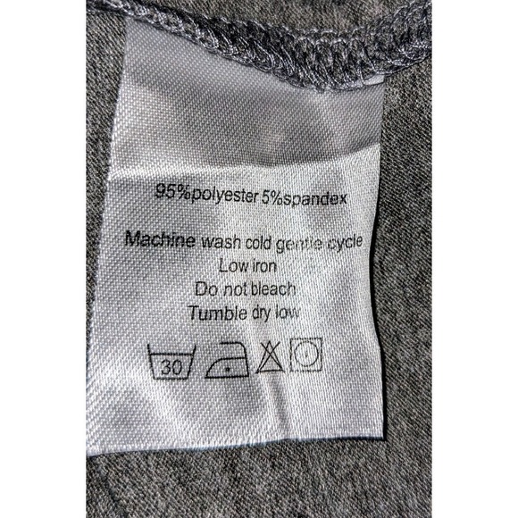 Sign Here Gray Midi Dress Patriotic American Flag Sleeves Women's Size L NWOT - Picture 7 of 9